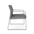 Gansett Reception Waiting Room Bariatric Chair / Silver Steel / Light Gray
