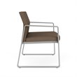 Gansett Reception Waiting Room Healthcare Bariatric Chair / Silver Steel / Brown