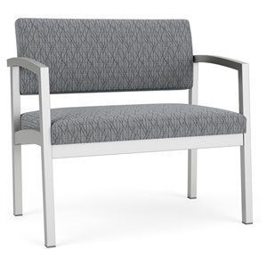 lenox steel bariatric chair in silver frame finish