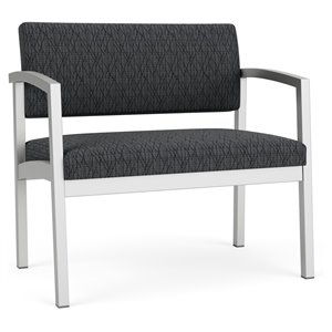 lenox steel bariatric chair in silver frame finish