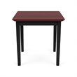 Lenox Steel Reception Waiting Room Healthcare End Table / Black Steel / Mahogany