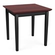 Lenox Steel Reception Waiting Room Healthcare End Table / Black Steel / Mahogany