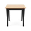 Lenox Steel Reception Waiting Room Healthcare End Table / Black Steel / Natural