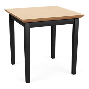 lesro lenox steel metal modern end table in black