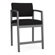 Lenox Steel Reception Waiting Room Healthcare Hip Chair / Charcoal Steel / Black
