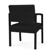 Lenox Steel Reception Waiting Room Healthcare Guest Chair / Black Steel / Black