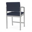 Lenox Steel Reception Waiting Room Healthcare Hip Chair / Silver Steel / Blue