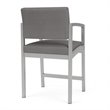Lenox Steel Reception Waiting Room Hip Chair / Silver Steel / Light Gray
