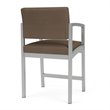 Lenox Steel Reception Waiting Room Healthcare Hip Chair / Silver Steel / Brown