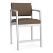 Lenox Steel Reception Waiting Room Healthcare Hip Chair / Silver Steel / Brown