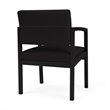 Lenox Steel Reception Waiting Room Healthcare Guest Chair / Black Steel / Black