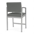 Lenox Steel Reception Waiting Room Hip Chair / Silver Steel / Light Gray
