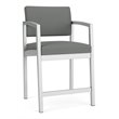 Lenox Steel Reception Waiting Room Hip Chair / Silver Steel / Light Gray