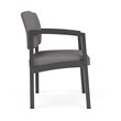 Lenox Steel Reception Waiting Guest Chair / Charcoal Steel / Light Gray