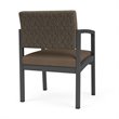 Lesro Lenox Steel Fabric Guest Chair - Charcoal/Adler Peppercorn/Castillo Quarry