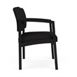 Lenox Steel Reception Waiting Oversize Guest Chair / Black Steel / Black