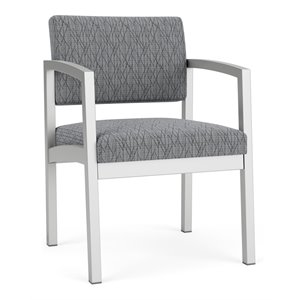 Lenox Steel Reception Waiting Room Healthcare Guest Chair / Silver Steel / Gray