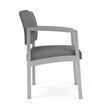 Lenox Steel Reception Waiting Room Guest Chair / Silver Steel / Light Gray