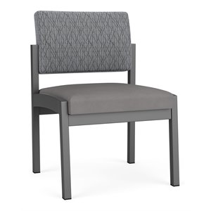 lesro lenox steel guest chair in charcoal/castillo metal/adler gray flannel