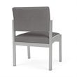 Lenox Steel Reception Waiting Armless Guest Chair / Silver Steel / Light Gray