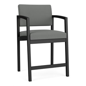 Lesro Lenox Steel Modern Fabric Hip Chair in Black/Open House Asteroid