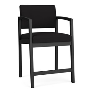 lesro lenox steel modern fabric hip chair in black/open house black