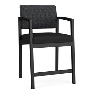 lesro lenox steel fabric hip chair in black/adler nocturnal/castillo black