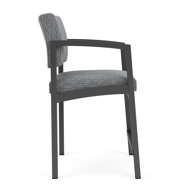 Lenox Steel Reception Waiting Room Healthcare Hip Chair / Charcoal Steel / Gray