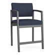Lenox Steel Reception Waiting Room Healthcare Hip Chair / Charcoal Steel / Blue