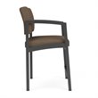 Lenox Steel Reception Waiting Room Healthcare Hip Chair / Charcoal Steel / Brown
