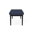 Lenox Steel Reception Waiting Room Healthcare 2-Seat Bench / Black Steel / Blue
