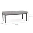 Lenox Steel Reception Waiting Room Healthcare 2-Seat Bench / Black Steel / Blue