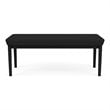 Lenox Steel Reception Waiting Room Healthcare 2-Seat Bench / Black Steel / Black