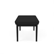 Lenox Steel Reception Waiting Room Healthcare 2-Seat Bench / Black Steel / Black