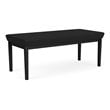 Lenox Steel Reception Waiting Room Healthcare 2-Seat Bench / Black Steel / Black