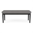 Lenox Steel Reception Waiting Room 2-Seat Bench / Black Steel / Light Gray