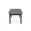 Lenox Steel Reception Waiting Room 2-Seat Bench / Black Steel / Light Gray