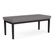 Lenox Steel Reception Waiting Room 2-Seat Bench / Black Steel / Light Gray