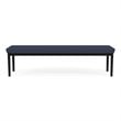 Lenox Steel Reception Waiting Room Healthcare 3-Seat Bench / Black Steel / Blue