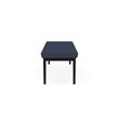 Lenox Steel Reception Waiting Room Healthcare 3-Seat Bench / Black Steel / Blue