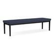 Lenox Steel Reception Waiting Room Healthcare 3-Seat Bench / Black Steel / Blue