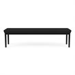 Lenox Steel Reception Waiting Room Healthcare 3-Seat Bench / Black Steel / Black