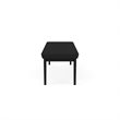 Lenox Steel Reception Waiting Room Healthcare 3-Seat Bench / Black Steel / Black