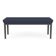 Lenox Steel Reception Waiting Room 2-Seat Bench / Charcoal Steel / Blue