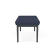 Lenox Steel Reception Waiting Room 2-Seat Bench / Charcoal Steel / Blue