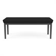 Lenox Steel Reception Waiting Room 2-Seat Bench / Charcoal Steel / Black