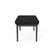 Lenox Steel Reception Waiting Room 2-Seat Bench / Charcoal Steel / Black