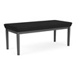 Lenox Steel Reception Waiting Room 2-Seat Bench / Charcoal Steel / Black
