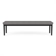 Lenox Steel Reception Waiting Room 3-Seat Bench / Black Steel / Light Gray