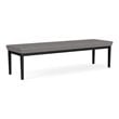 Lenox Steel Reception Waiting Room 3-Seat Bench / Black Steel / Light Gray